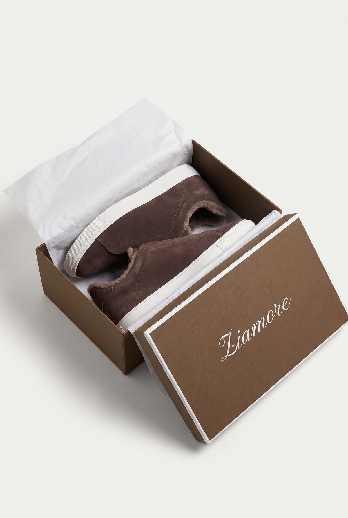 Monaco Suede Fur Sneaker Chocolate