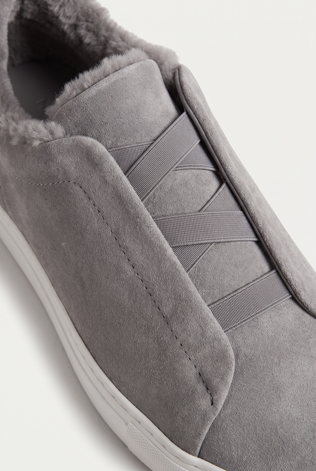 Monaco Suede Fur Sneaker Grey