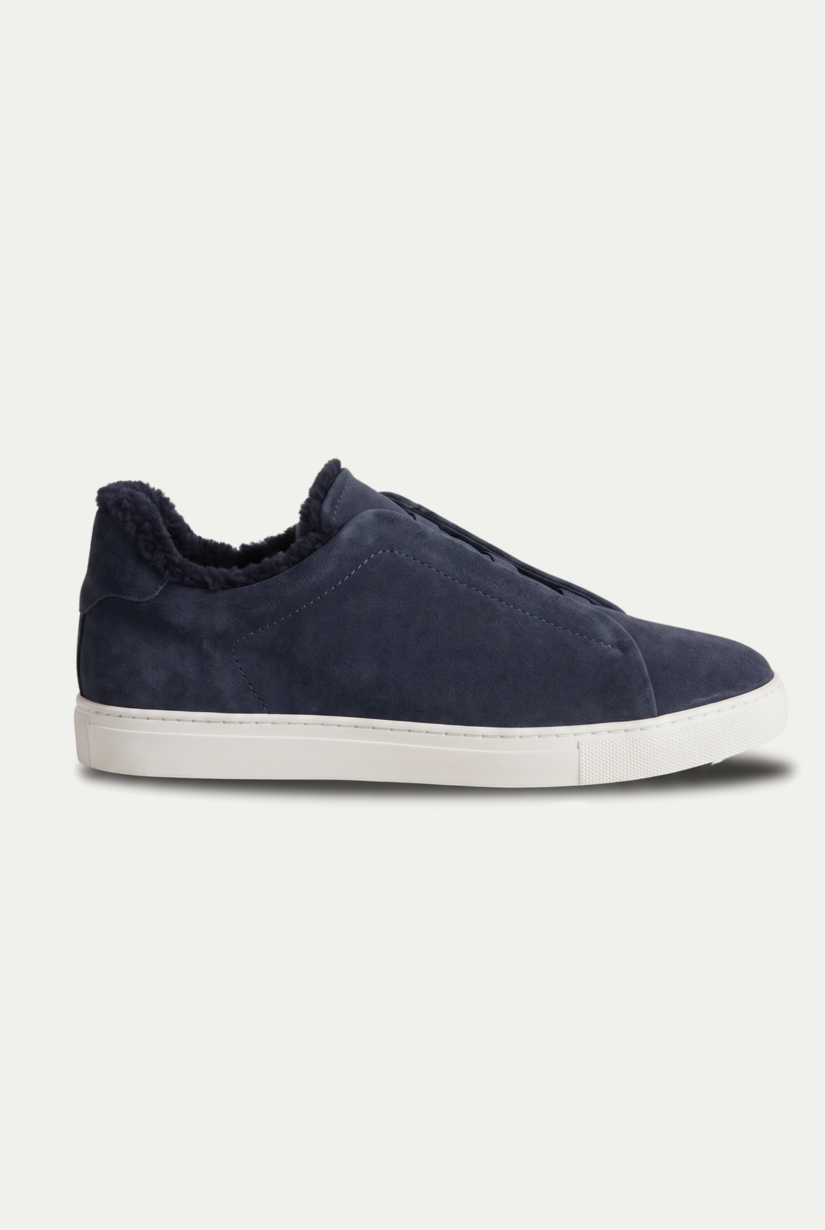 Monaco Suede Fur Sneaker Navy