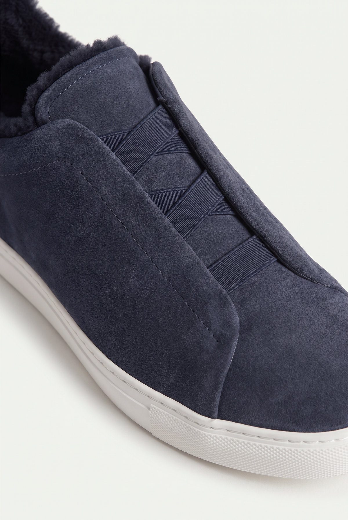 Monaco Suede Fur Sneaker Navy