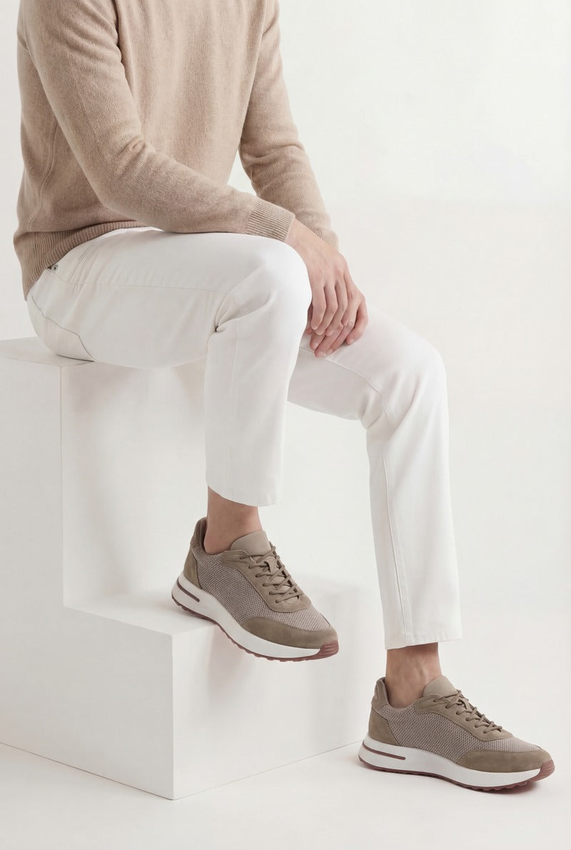Portofino Trainer Suede Taupe