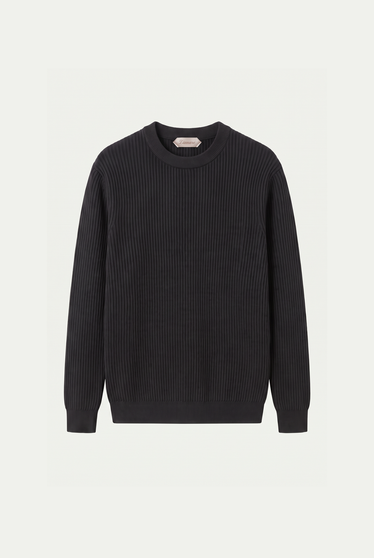 Rib Knit Crewneck Anthracite