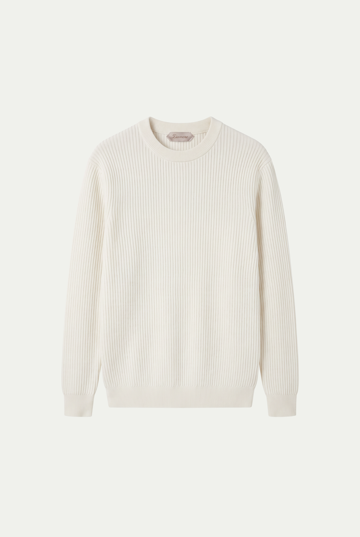Rib Knit Crewneck Ivory