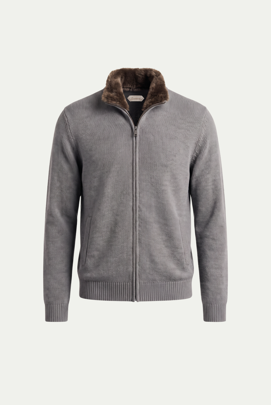 Siena Cashmere Zip Grey