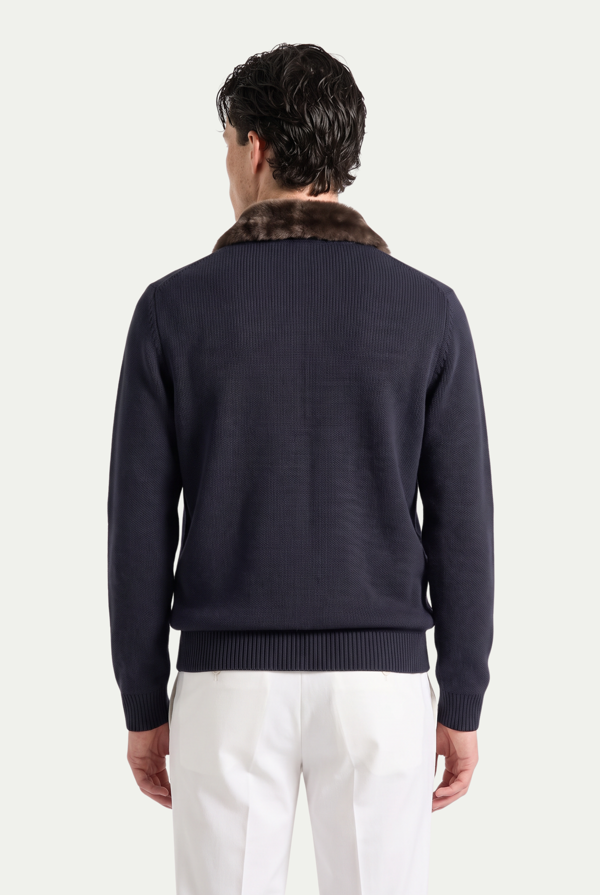 Siena Cashmere Zip Navy