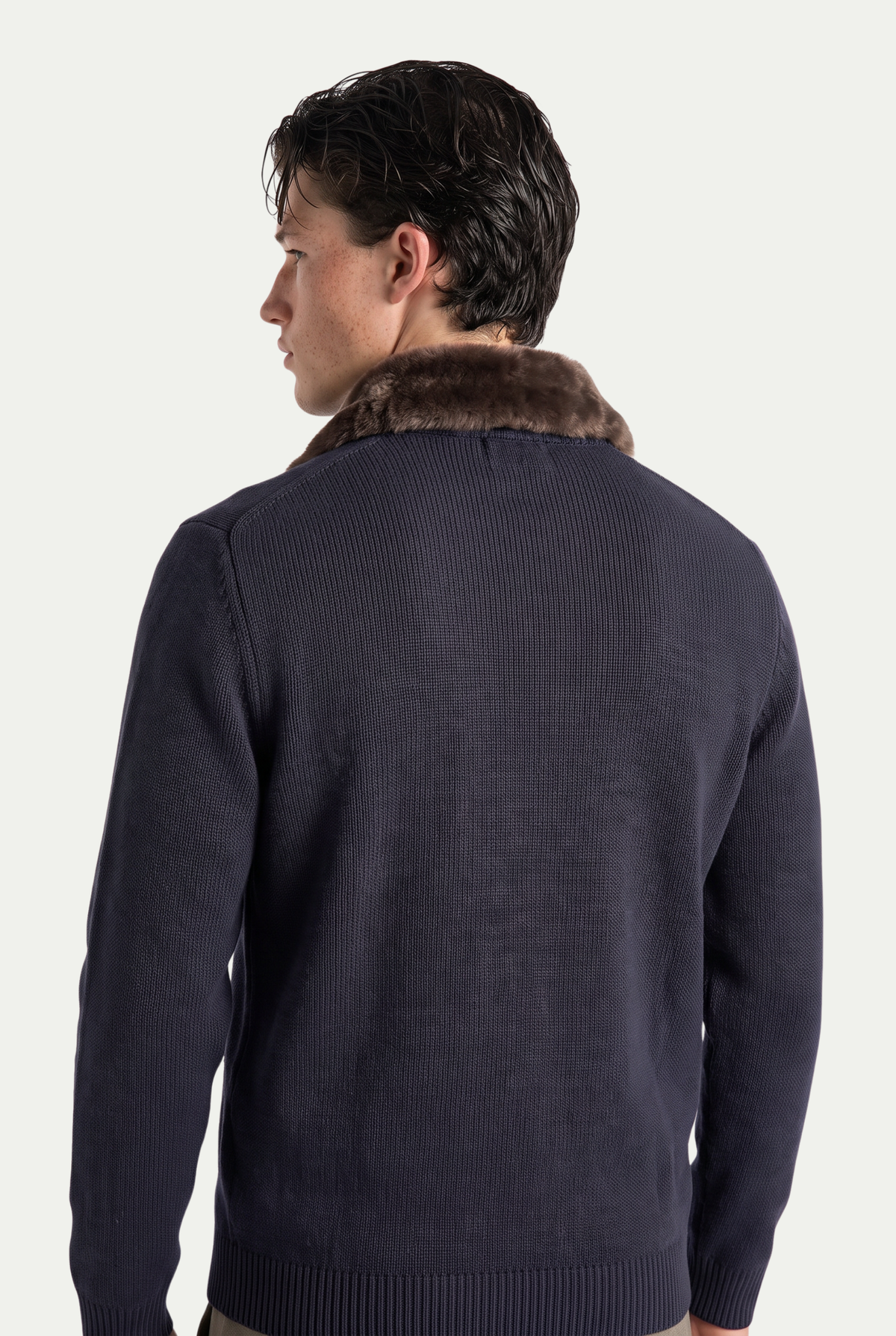 Siena Cashmere Zip Navy