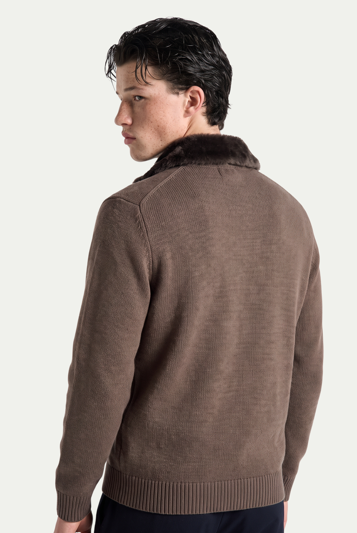 Siena Cashmere Zip Taupe