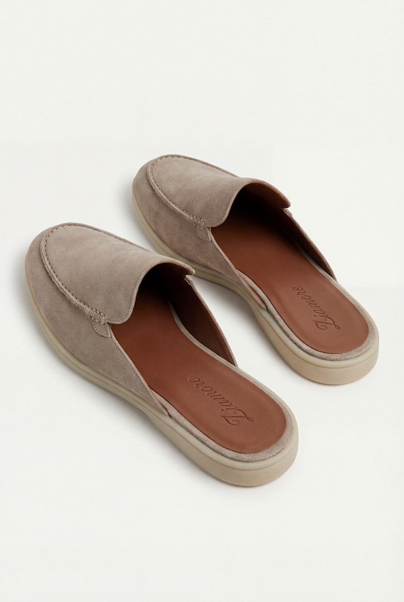 Yacht Suède Mule Light Gray