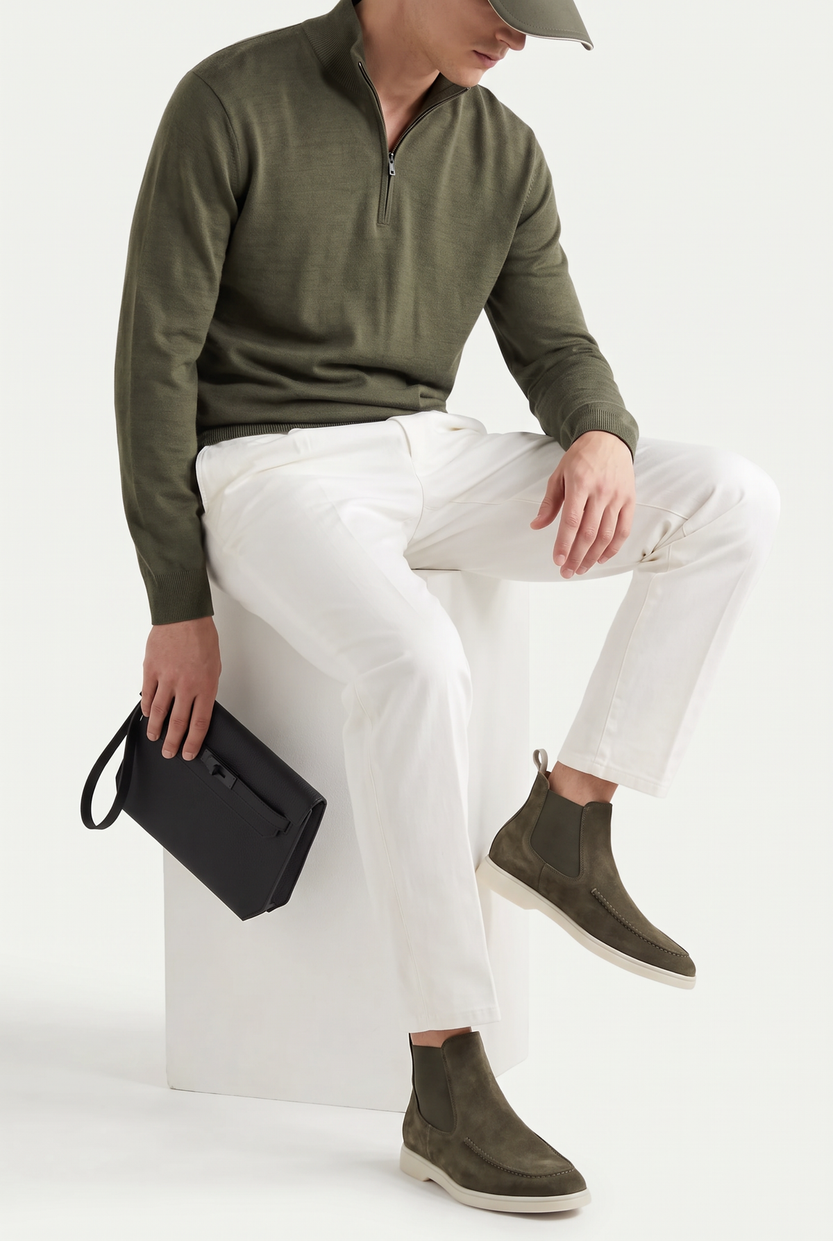Ziamore Suede Boots Olive